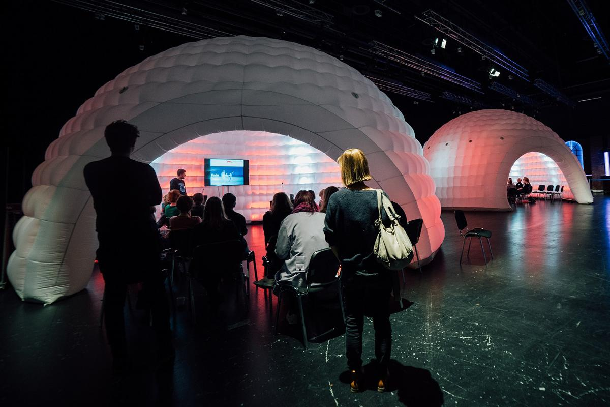 Corporate event with professional lighting design