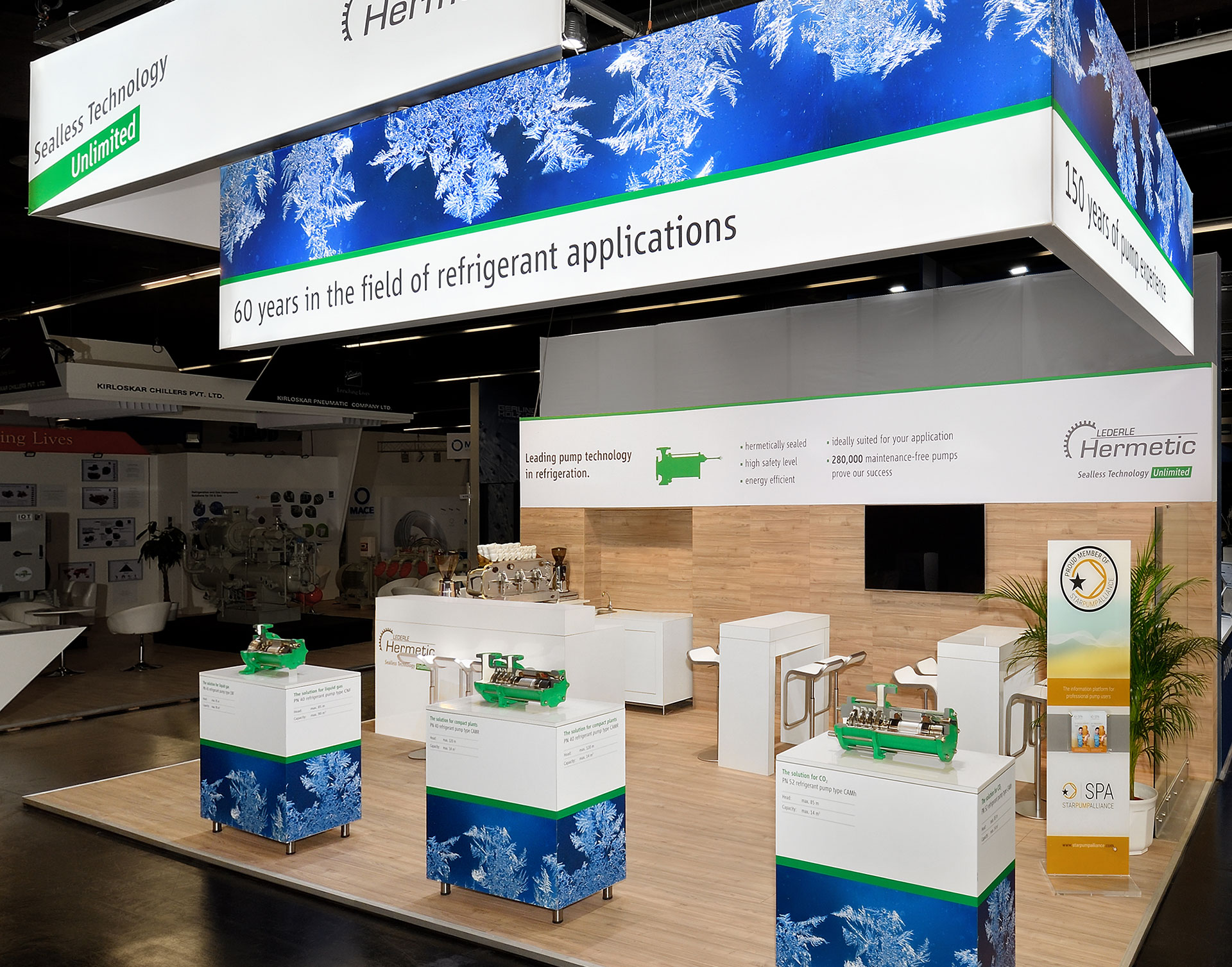 Trade fair stand with a sustainable concept