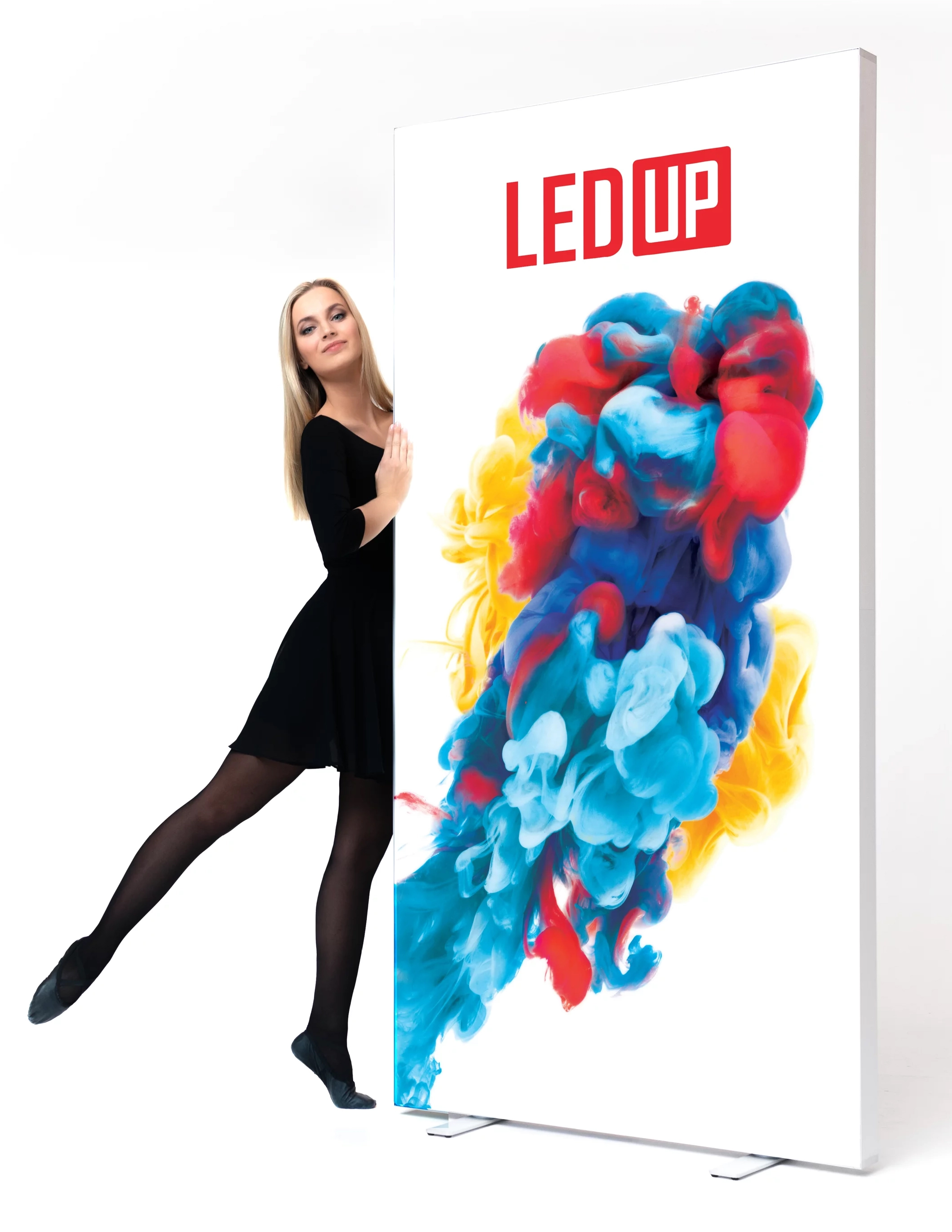 LED UP Light Frame without Print – high-quality LED display with cardboard packaging and foam protection