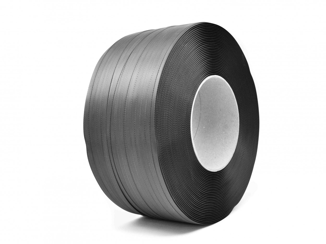 PP Strapping Band Black, 16x0.65mm, 406mm Core