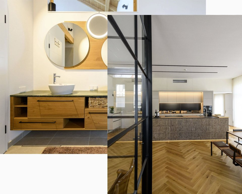 Furniture construction, shop fitting, office and object furnishing, and exhibition construction.