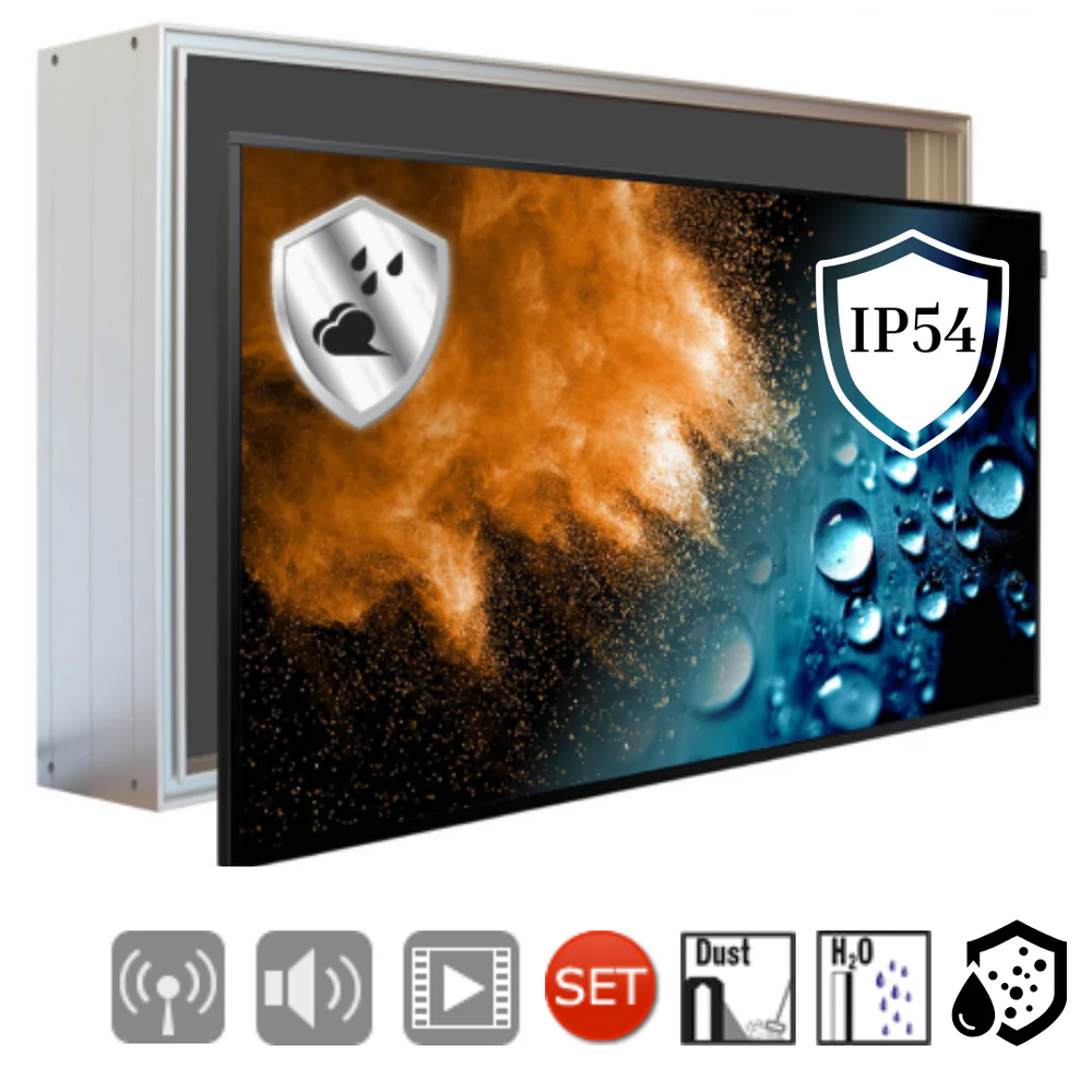 Monitor with IP54 protective housing for dust and water protection BIG