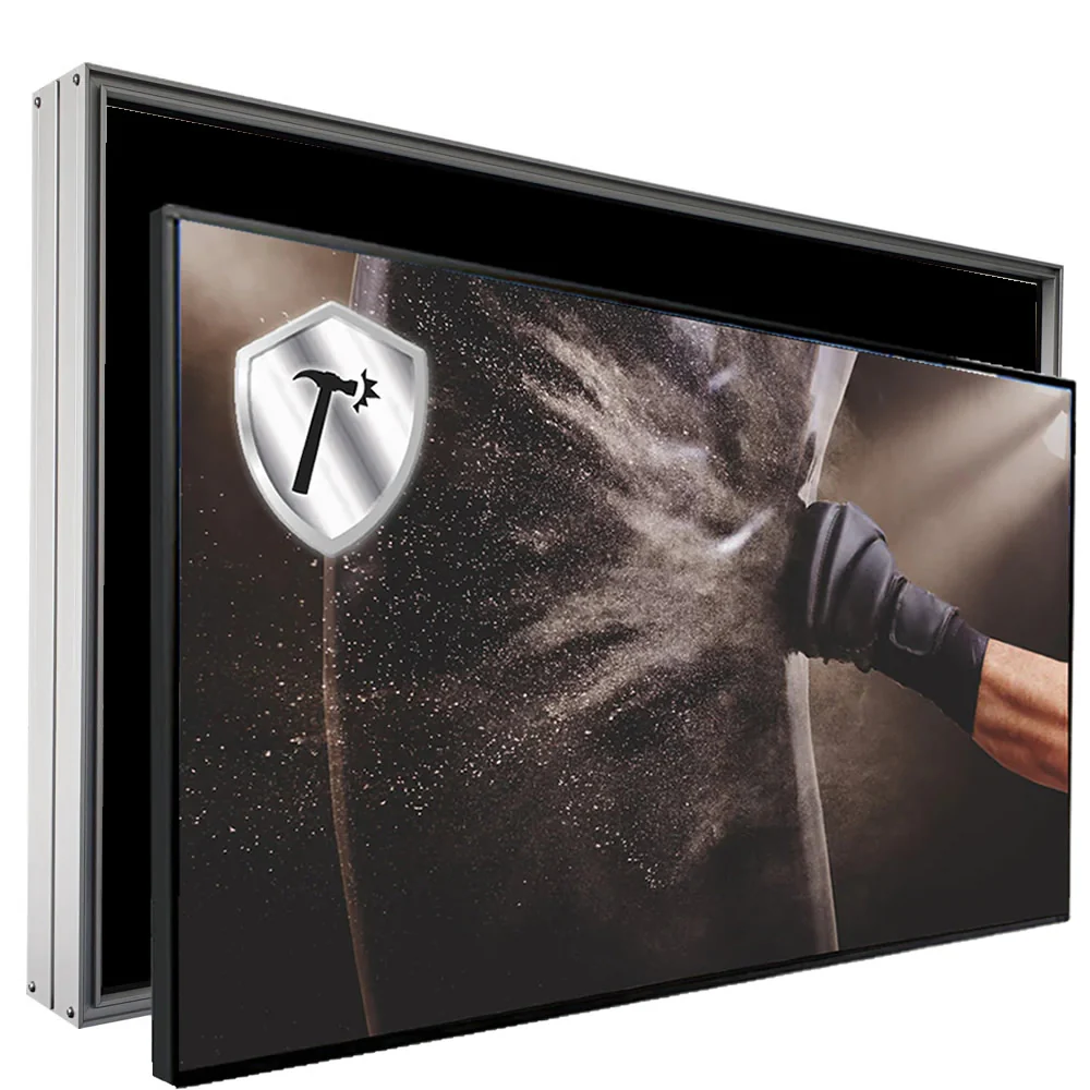 Monitor protective housing with vandalism protection from 32 to 55 inches