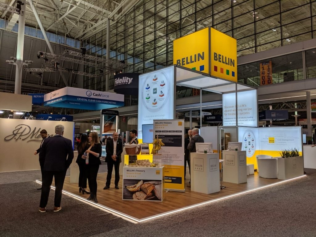 REMOS GmbH trade fair construction with modern exhibition stand design for creative brand presentations and successful appearances