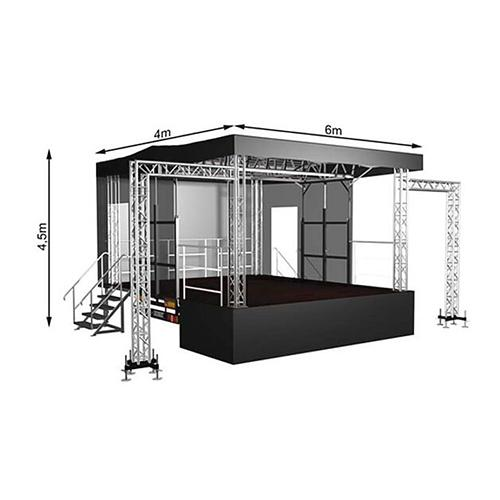 6 x 4 Meter trailer stage (gable roof) for events in Wismar & surrounding areas