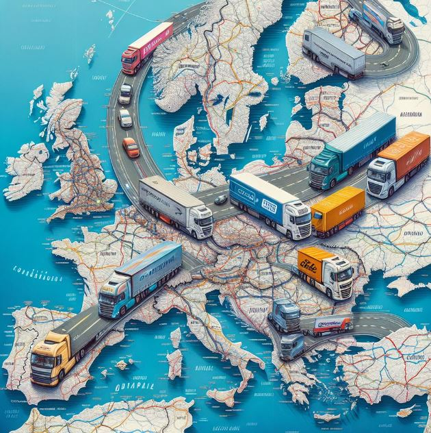 International transport, machine transport, and Europe-wide shipping solutions for efficient logistics processes across Europe