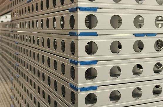 Modular Aluvision trade fair construction system with LED walls and flexible frame solutions