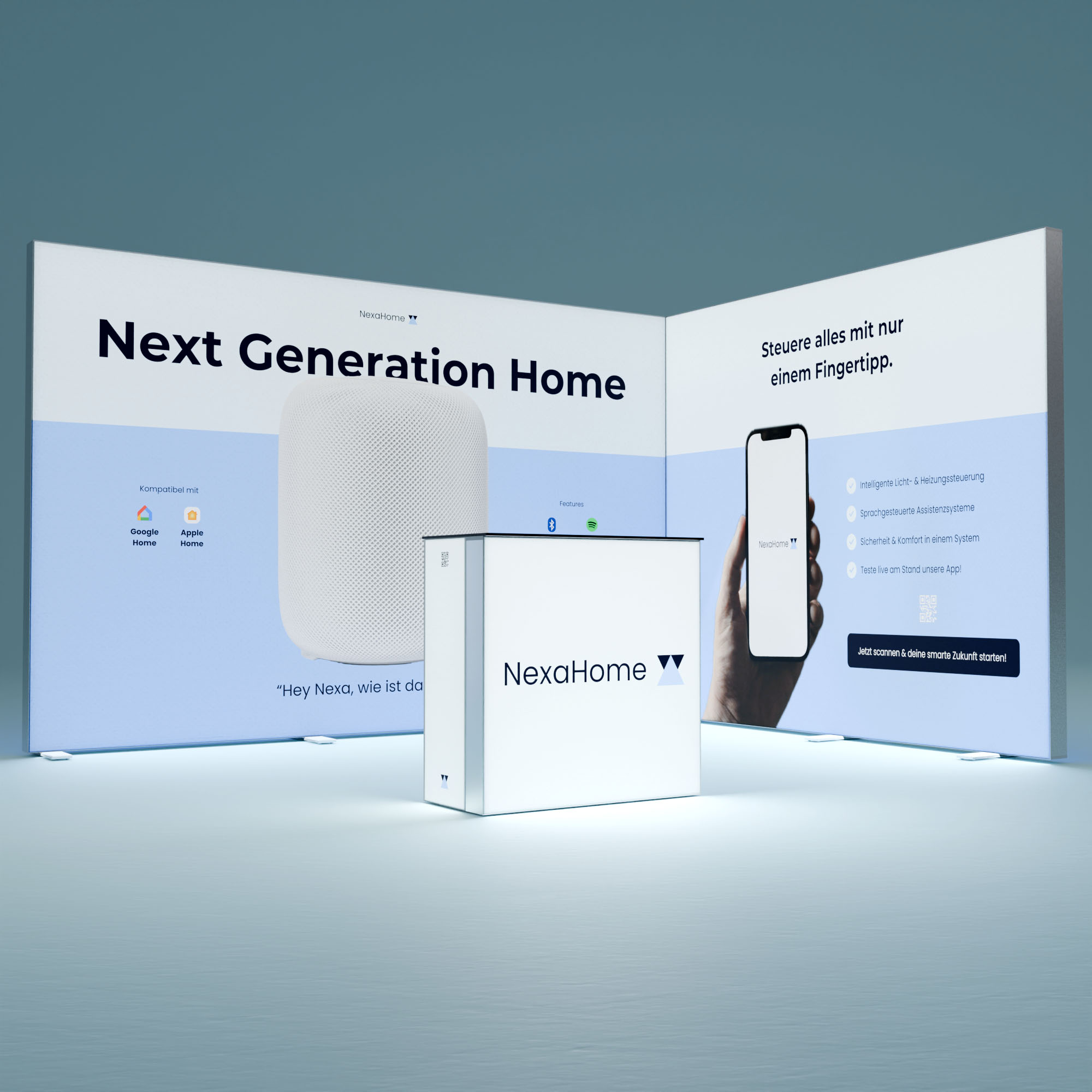 Exhibition Stand Sets with Integrated Light Frames