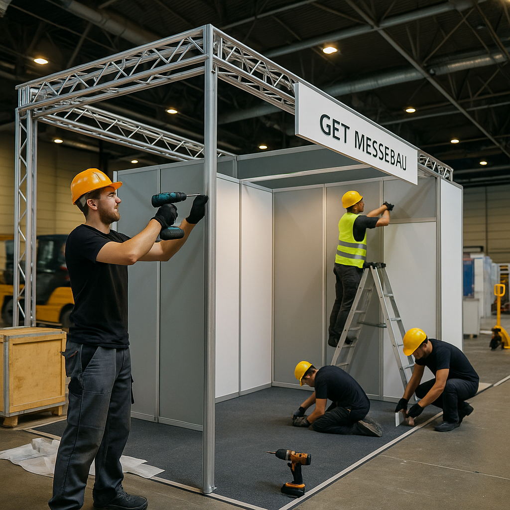 Professional exhibition stand assembly for high-quality and timely exhibition stands by Get Messebau
