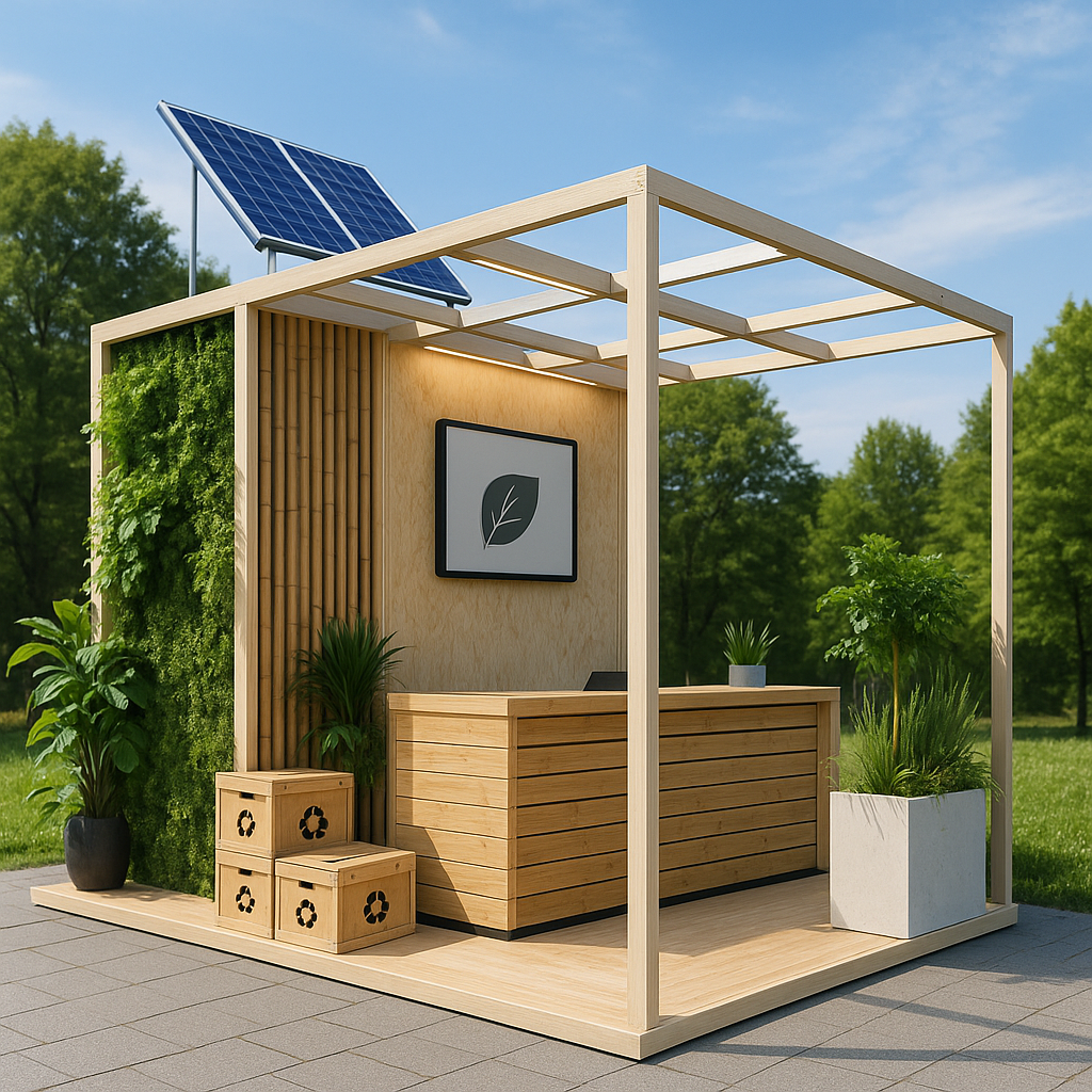Sustainable trade show booths made from eco-friendly materials by Get Messebau