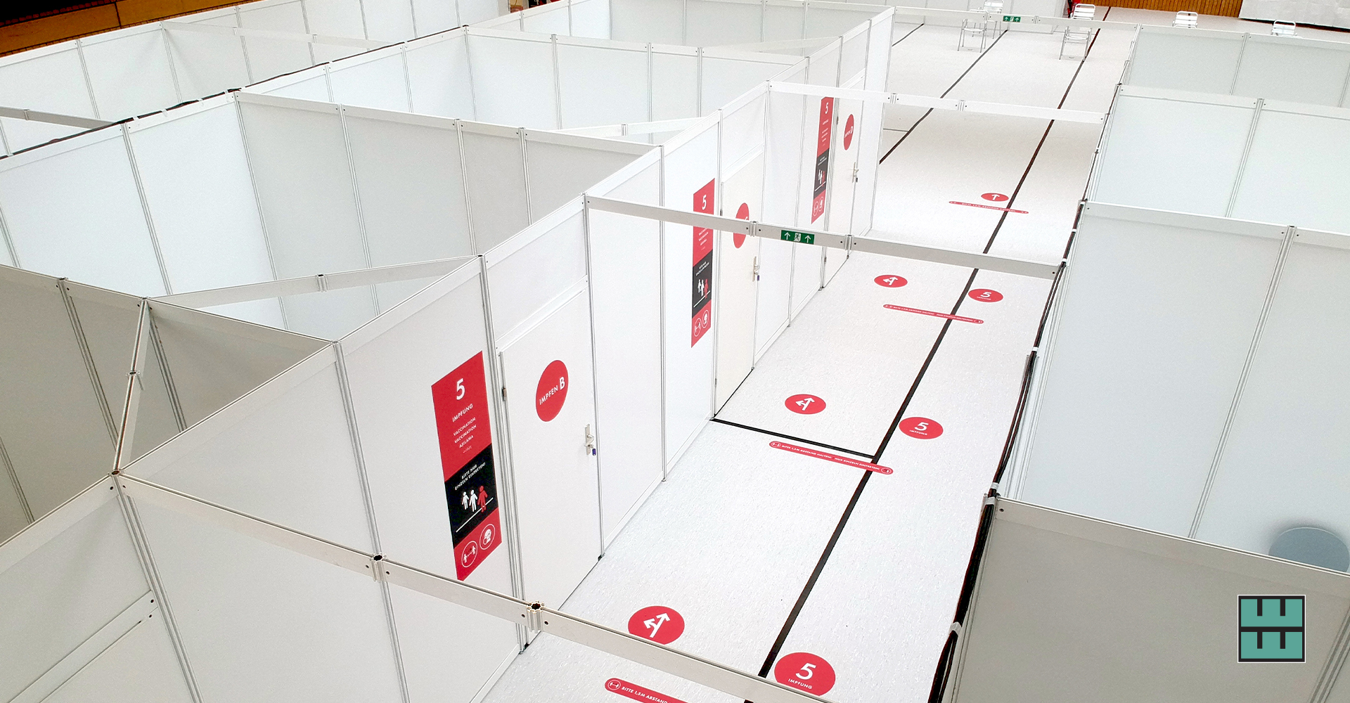 VACCINATION CENTERS INSTEAD OF TRADE SHOW BOOTHS