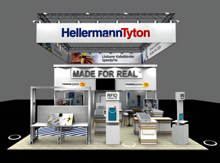 Virtual trade show booths with interactive navigation