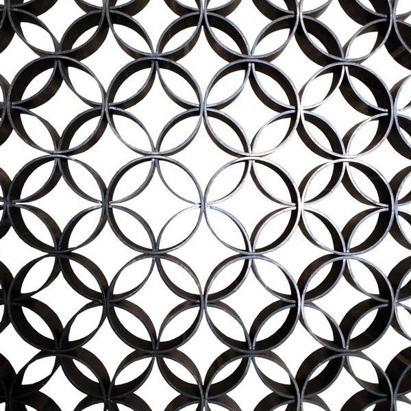 Metal patterns for privacy screens, wall coverings for indoor and outdoor use