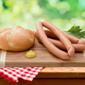 Franconian sausage selection with regional origin and traditional preparation